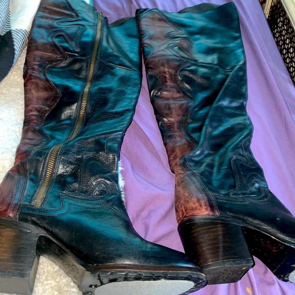 Womens knee high Freebird by Steven “Fire” boots